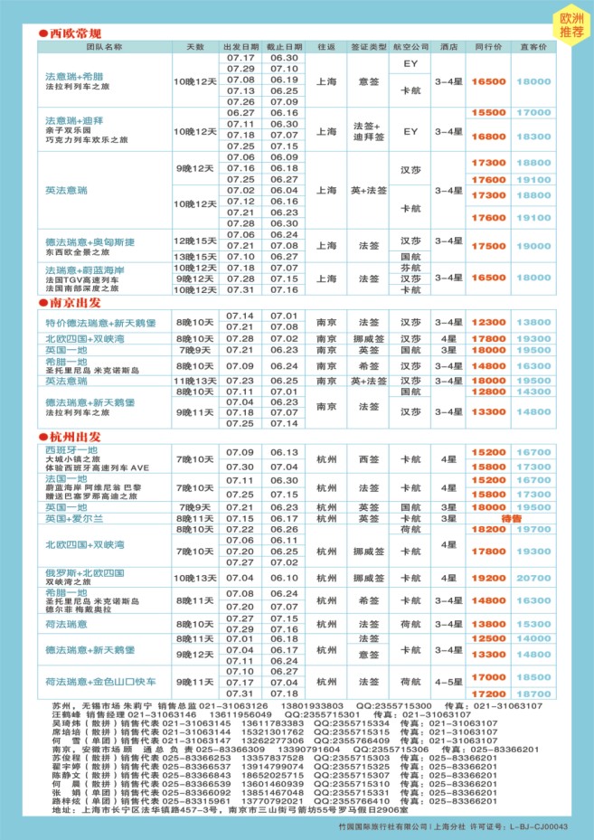 3.全景旅游●欧洲
