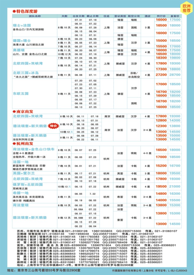 3.全景旅游●欧洲