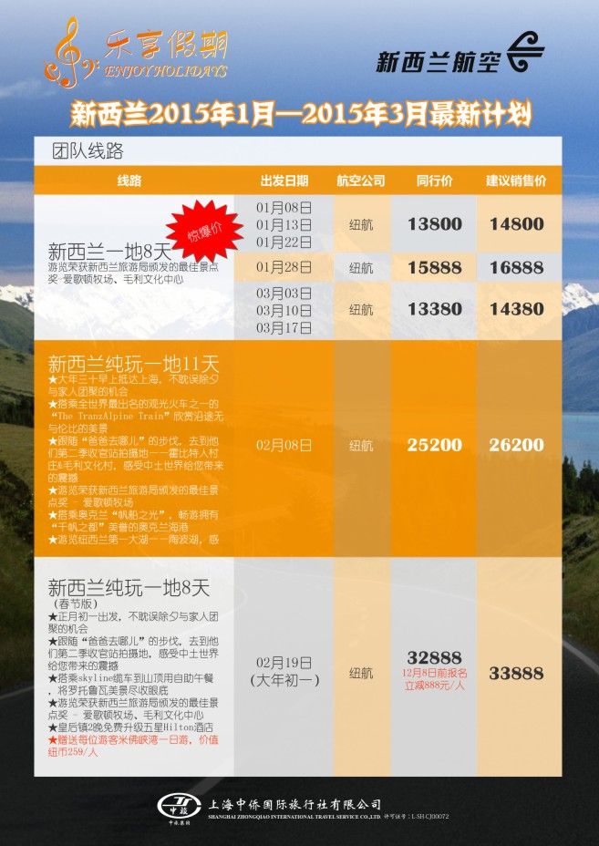54.中侨国旅●乐享假期澳新批发