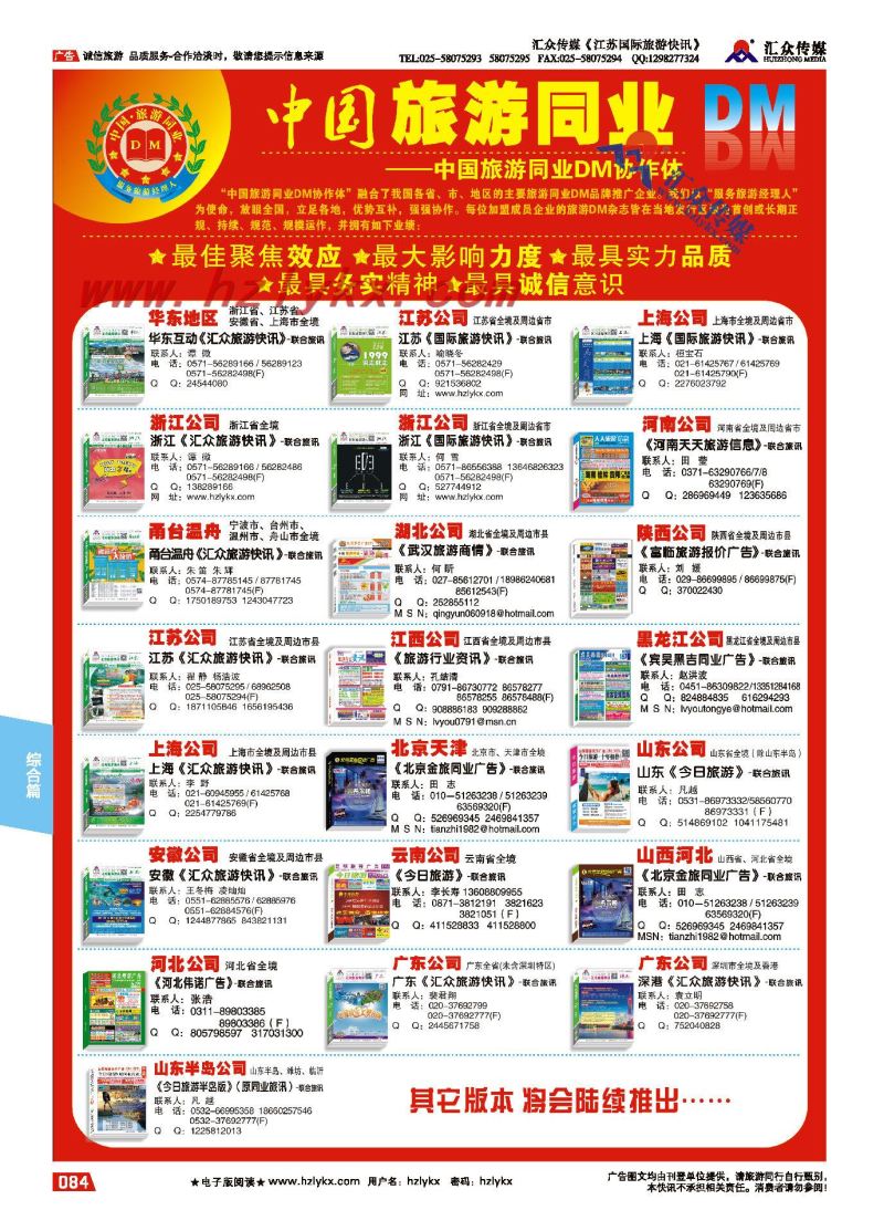 84.《汇众旅游快讯》甬台温舟版简介