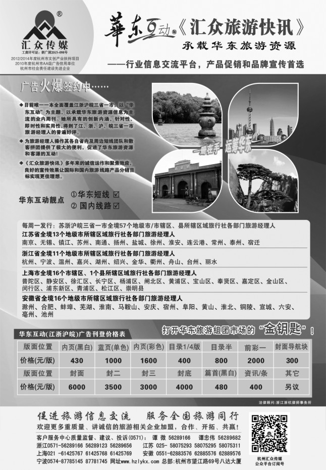 155.华东版《汇众旅游快讯》简介