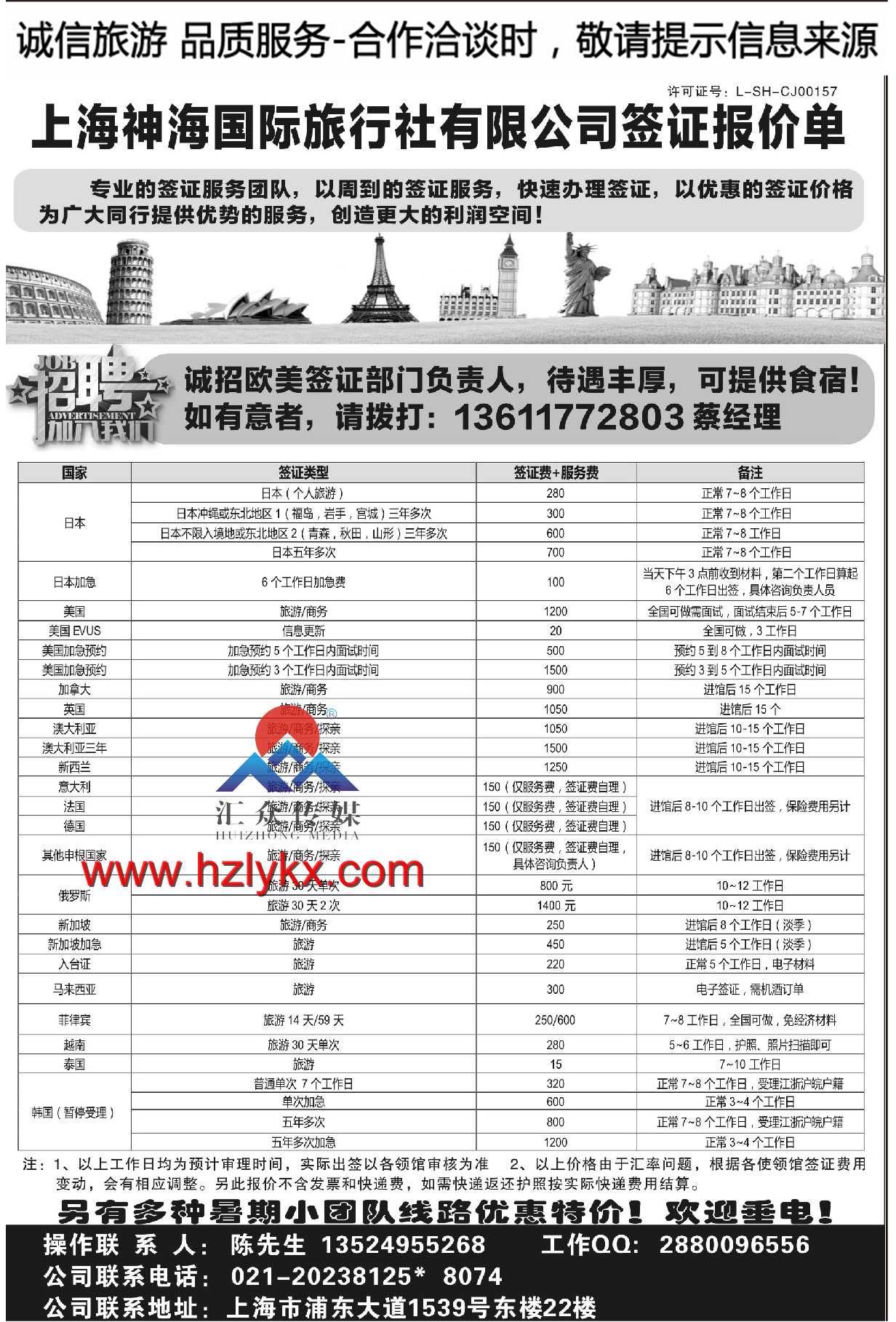 001上海神海国际旅行社有限公司