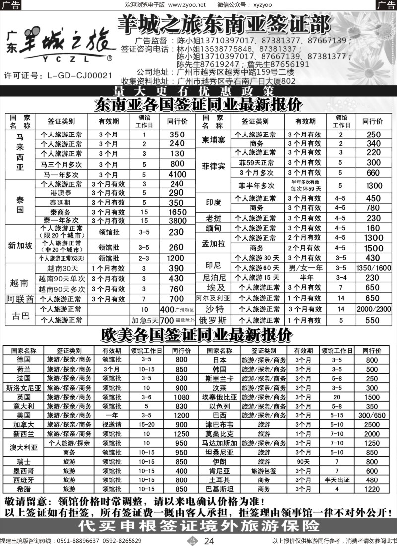 b24 羊城之旅东南亚签证部（福建版）