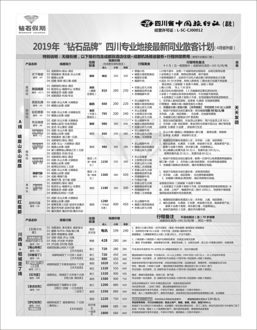 b20 钻石假期—四川省中国旅行社（总社）1