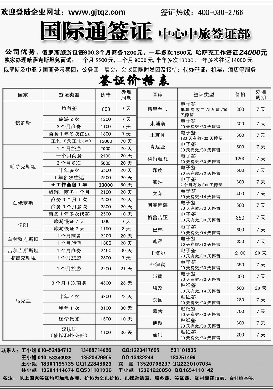 026[内页287]&nbsp;国际通签证—中旅签证部