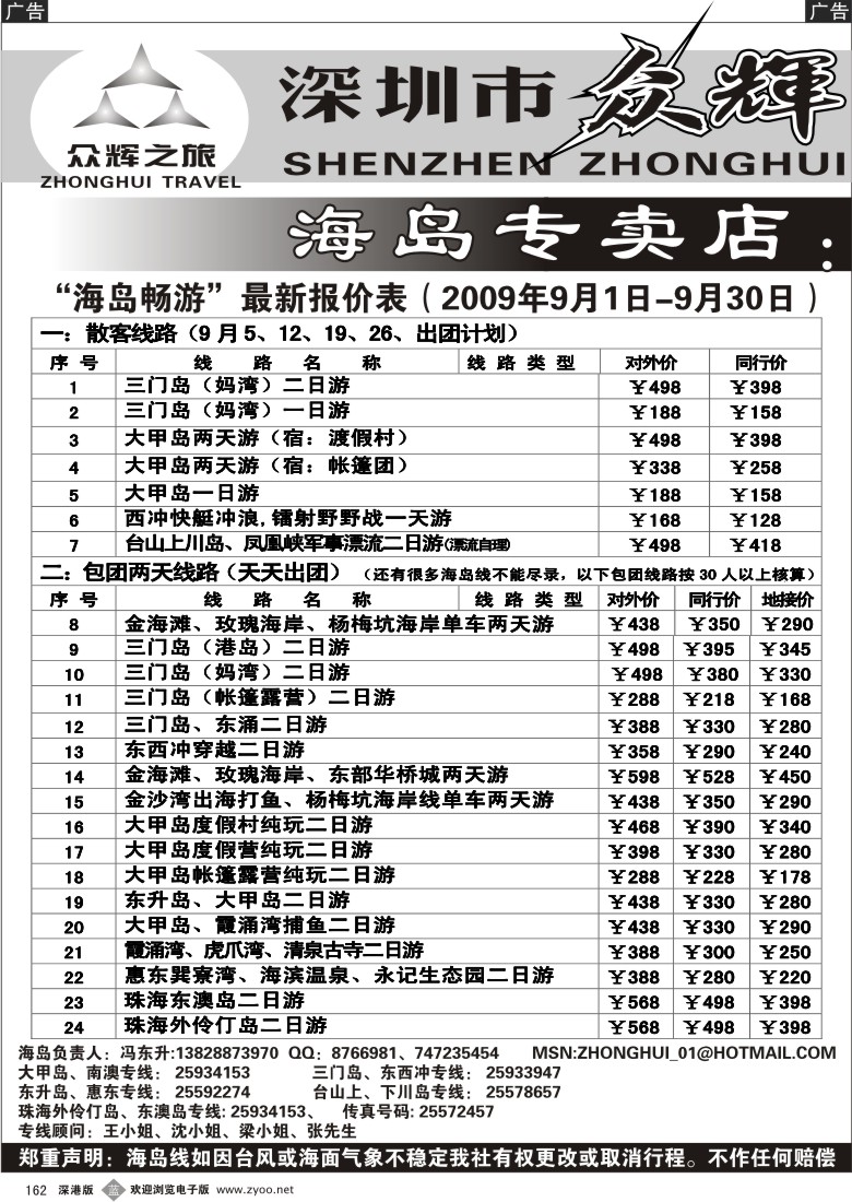 b黑162  众辉海岛总表（冯杰）162