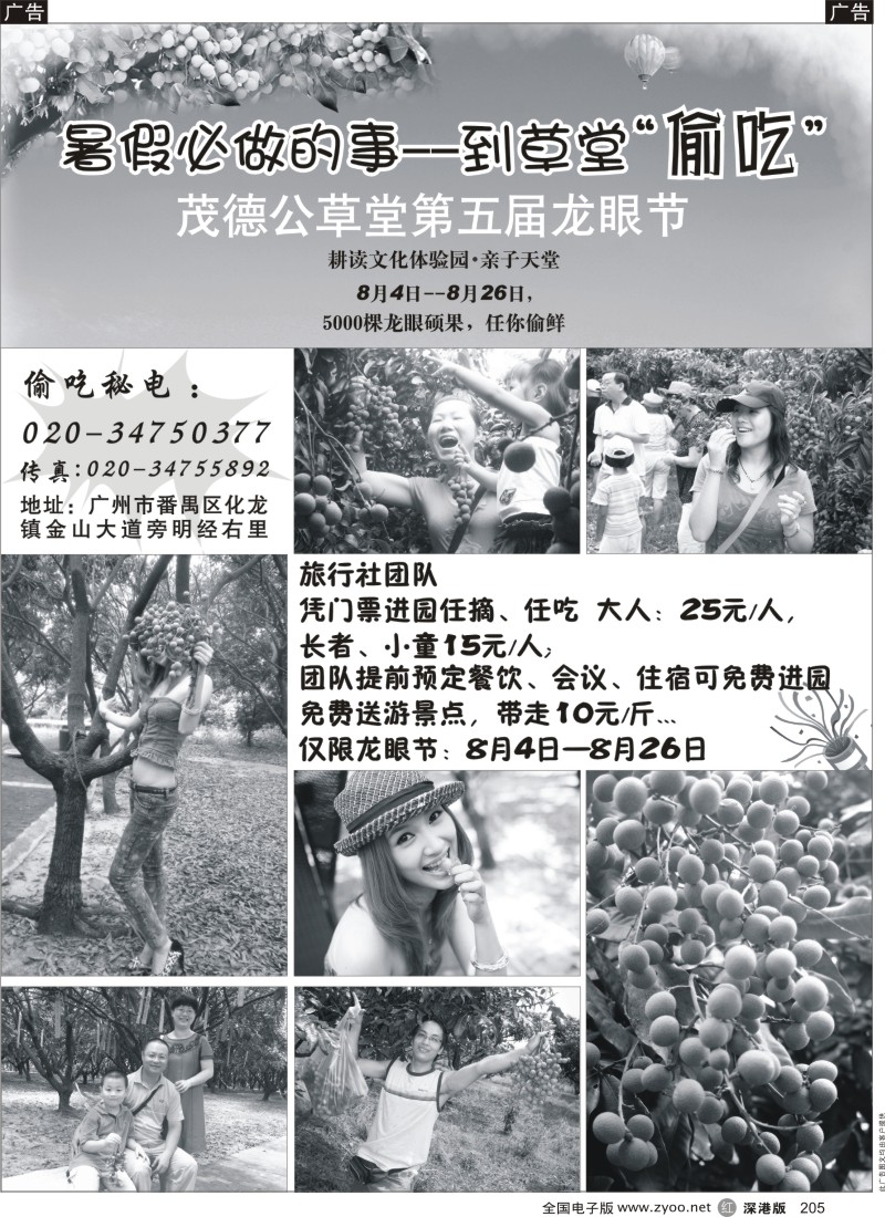 r黑205  番禺茂德公草堂第五届龙眼节