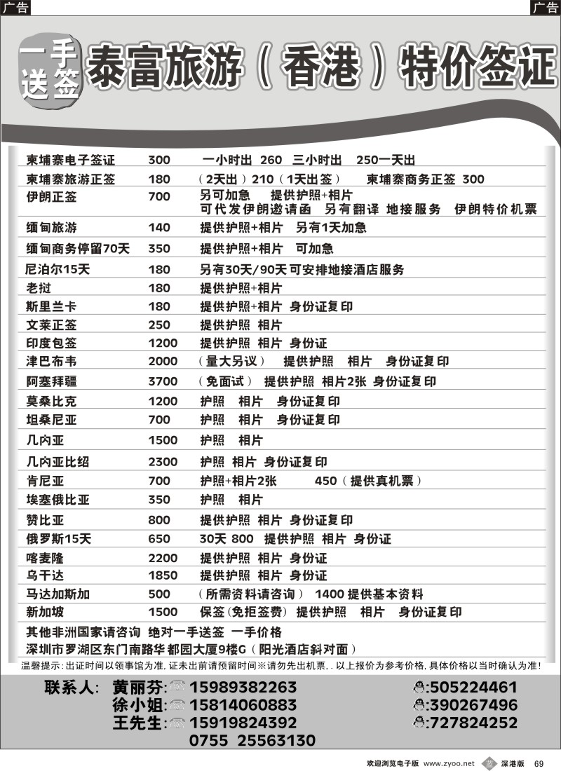 b黑069  泰富签证 伊朗 缅甸 尼泊尔 坦桑尼亚 斯里兰卡