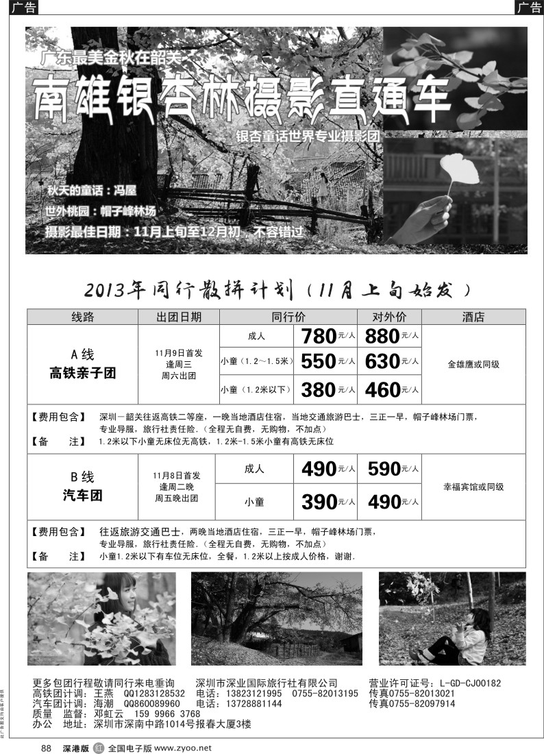 r黑088  金秋韶关-南雄银杏摄影直通车