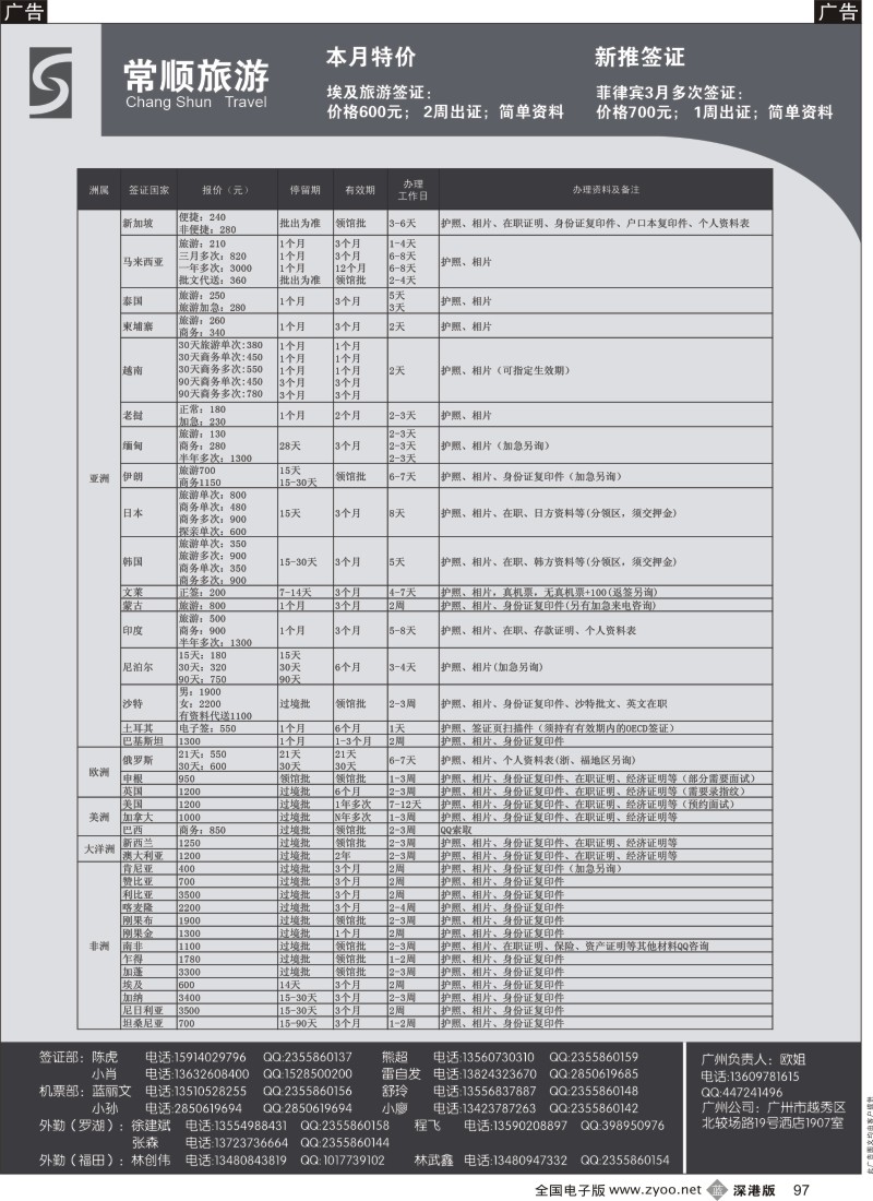 b黑097  常顺旅游签证  1163