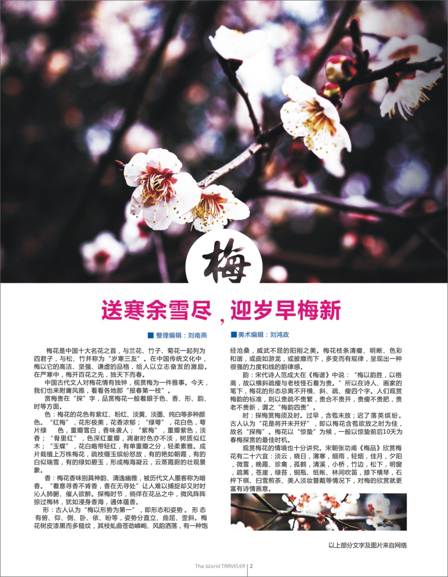 r黑034  中华梅花第一弄，南国报春第一枝——广州流溪河梅花