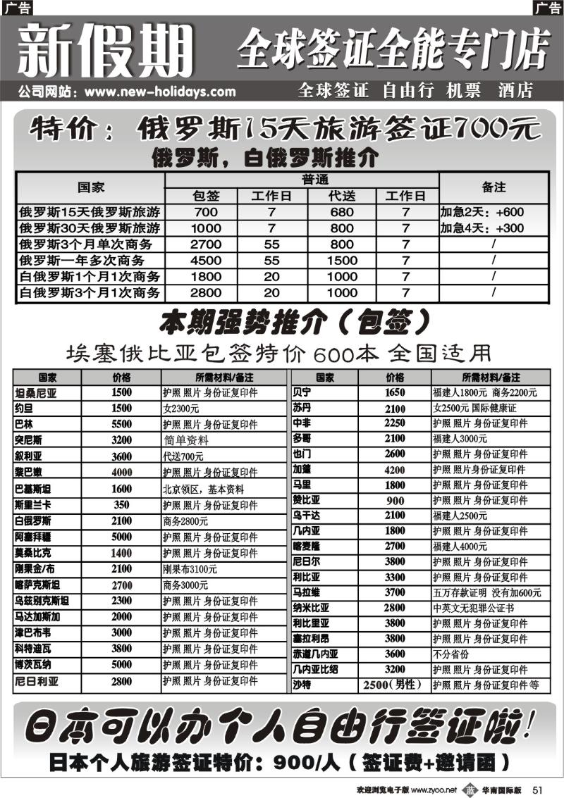b051 新假期签证中心