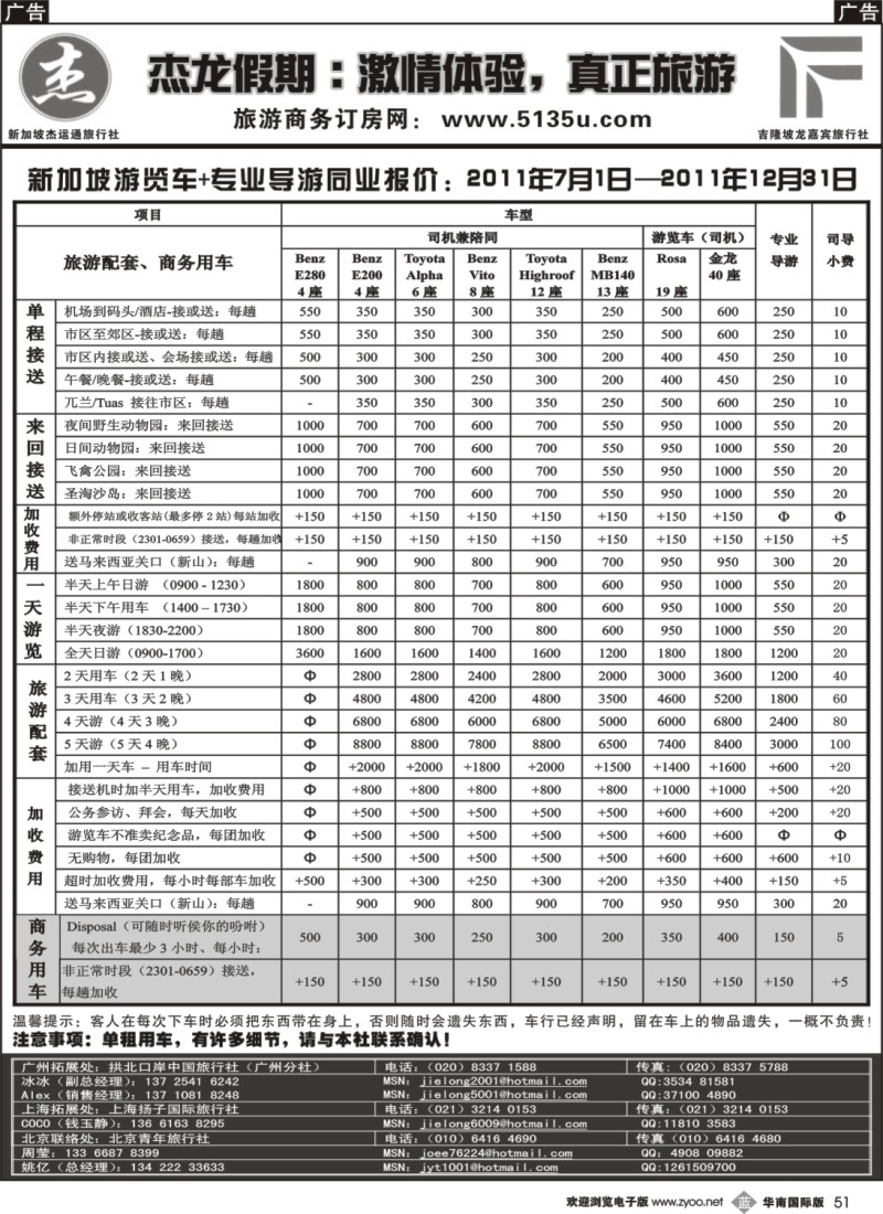 b051 杰龙假期—新加坡自由行套餐：2人成行，天天出发