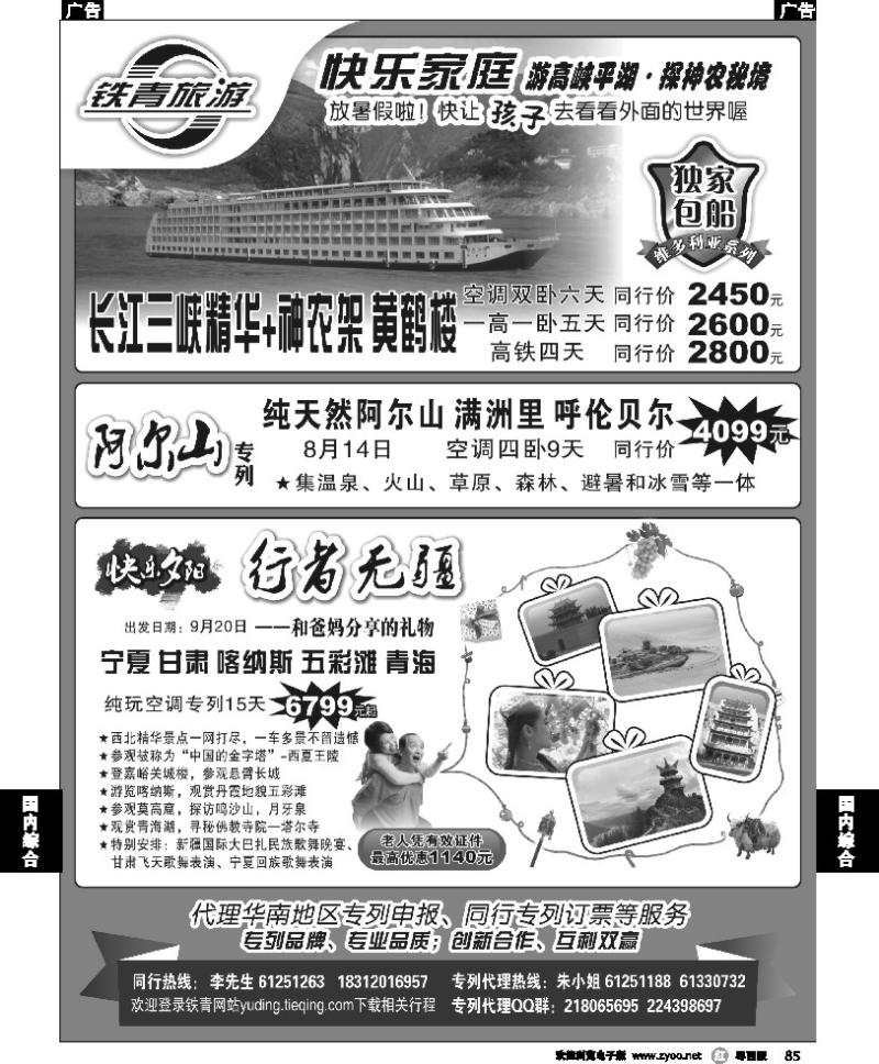 r85 广东铁青-火车旅游专家