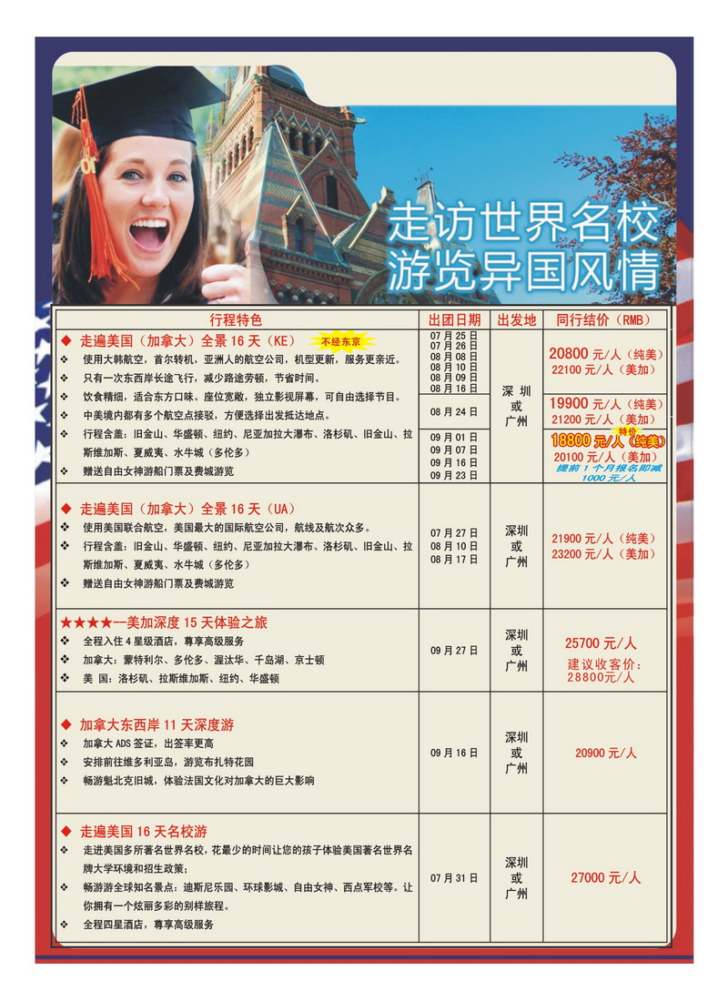 A36 DTA美国钻石商旅集团—美加线同行地接2