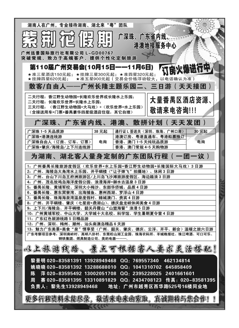 A51湖南人在广州●广州紫荆花假期