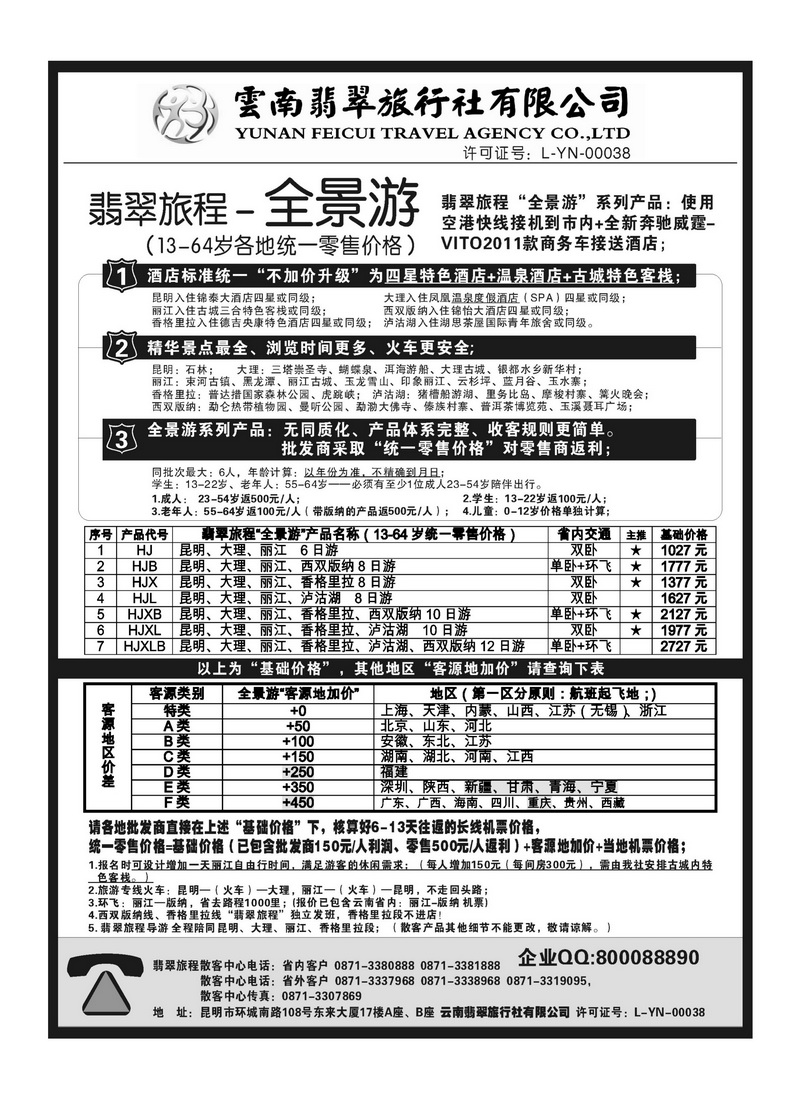 B68云南翡翠旅程—全景游