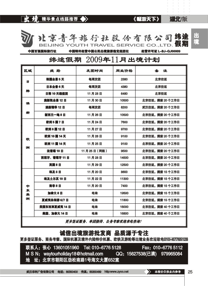 25 北京青年旅行社股份有限公司