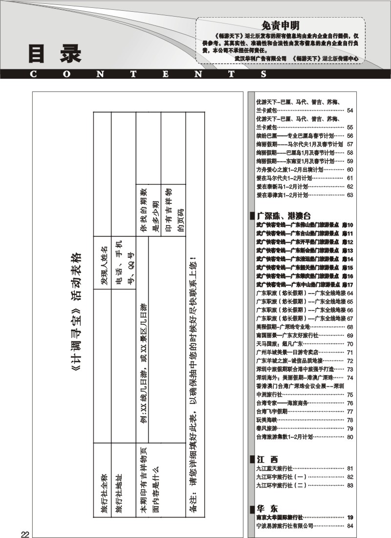 22$《畅游天下》湖北版目录二