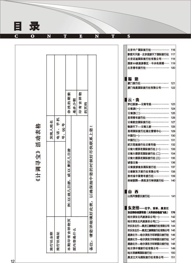 12$《畅游天下》湖北版目录四