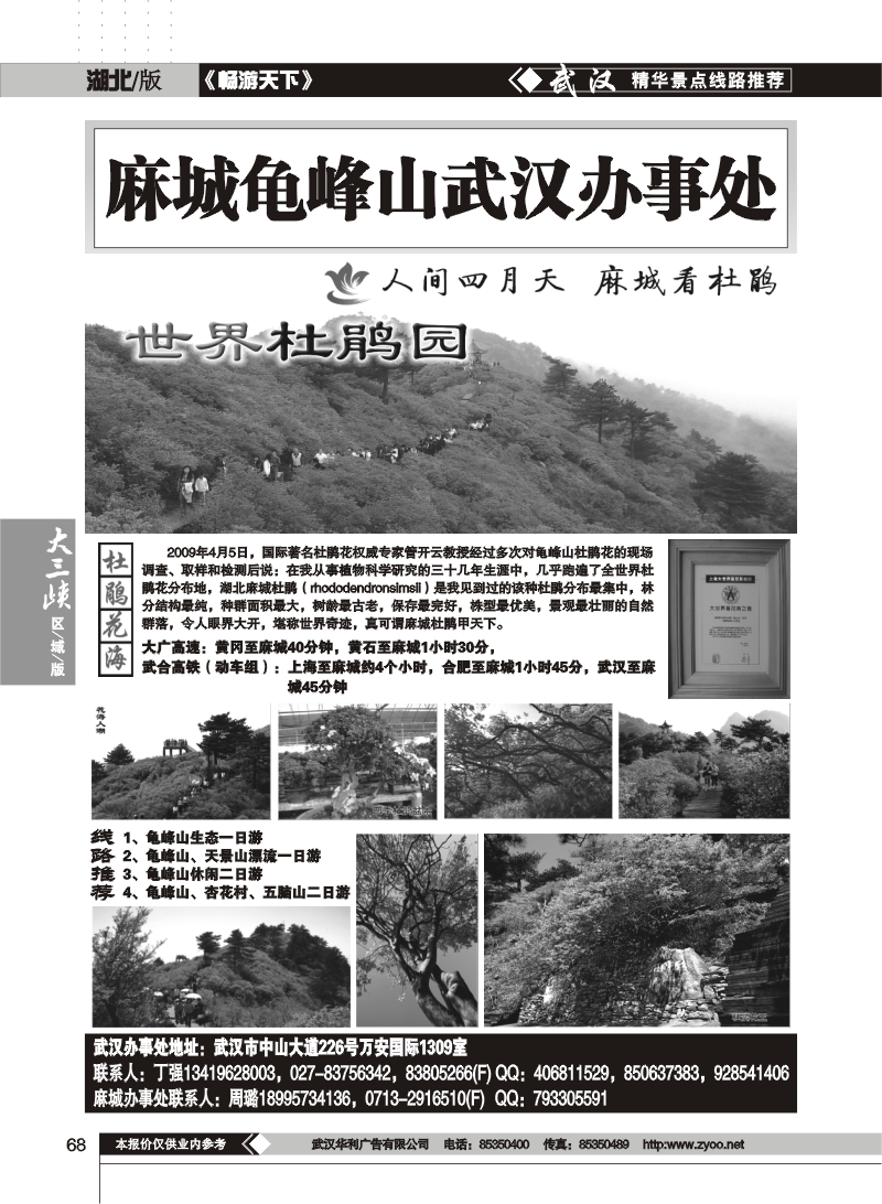 68武汉招商旅行社--龟峰山