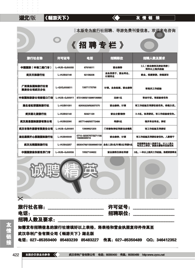 422旅行社招聘