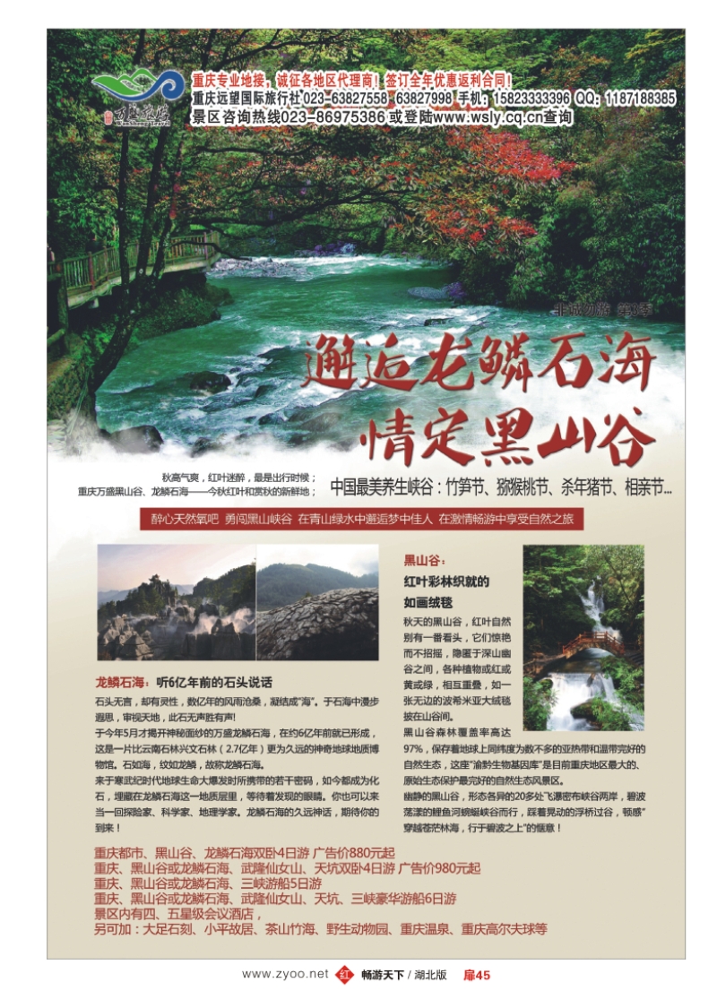 扉45重庆黑山谷.龙鳞石海景区