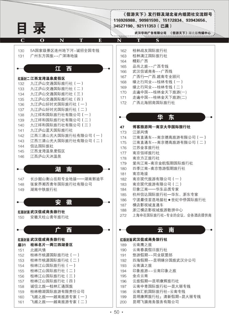 r50《信游天下》湖北版目录
