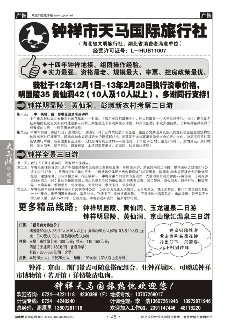 b48钟祥市天马国际旅行社