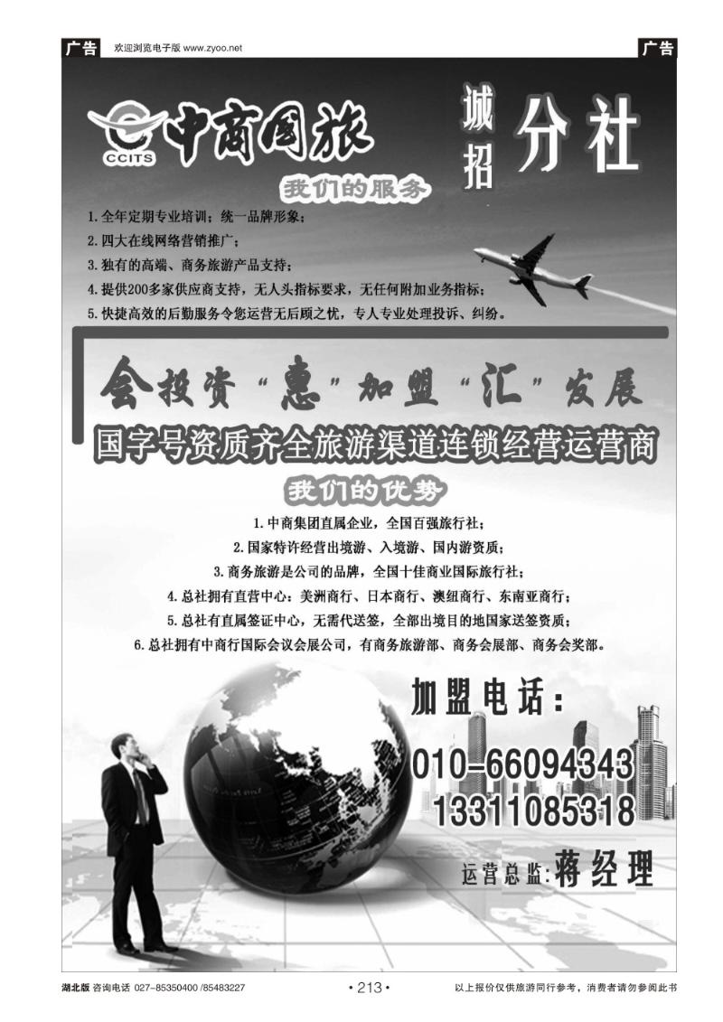 r213中商国旅招商加盟