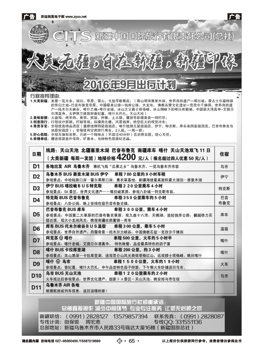587ZHN065新疆中国国际旅行社