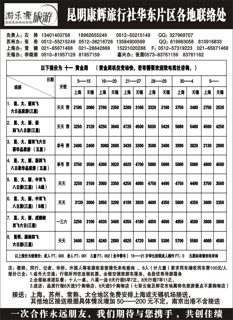 c51 游乐源-昆明中国康辉旅行社（华东办）