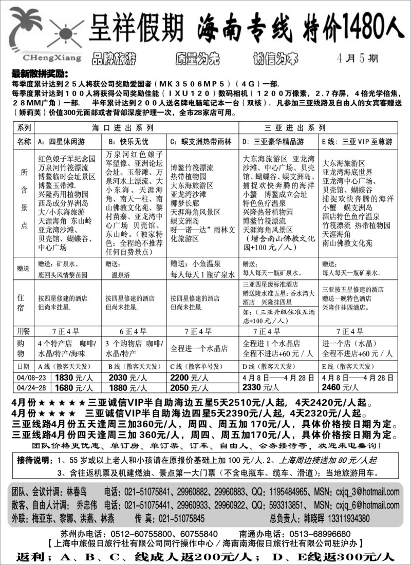 c36 呈祥假期--海南游
