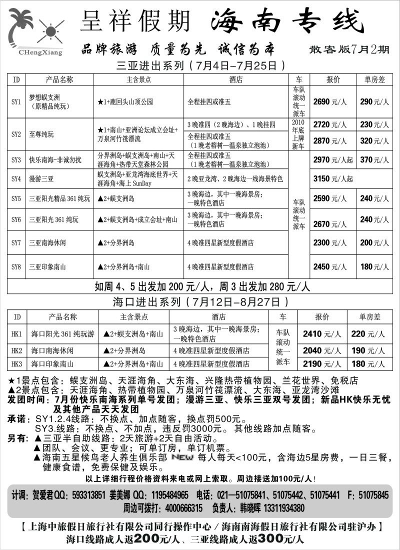 c63 呈祥假期--海南游