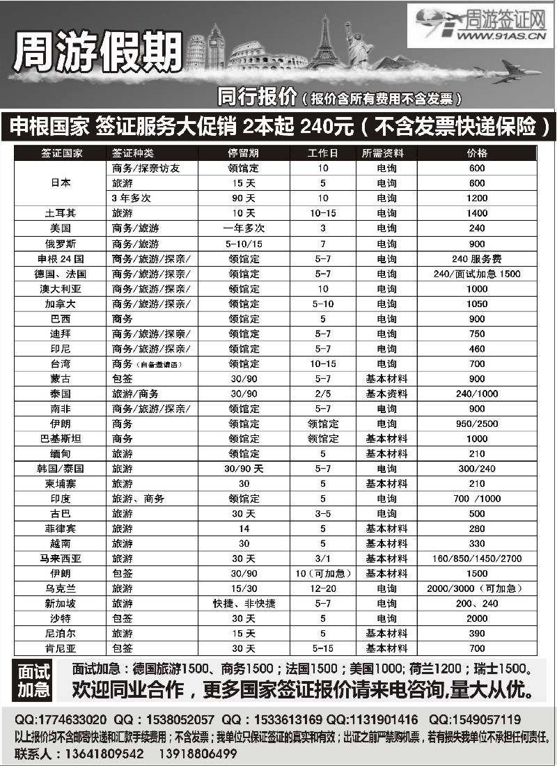 d10  周游签证