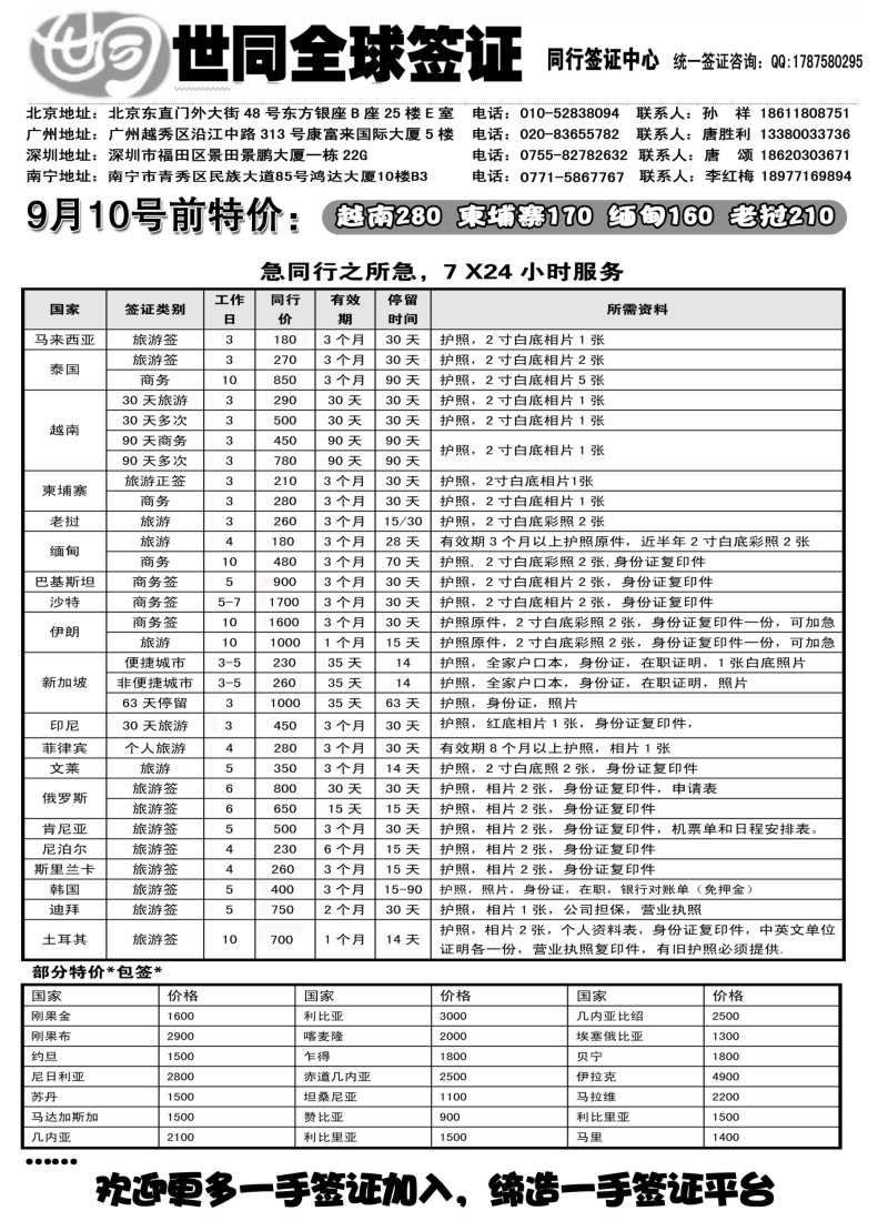 d36  世同签证（7x24小时服务）