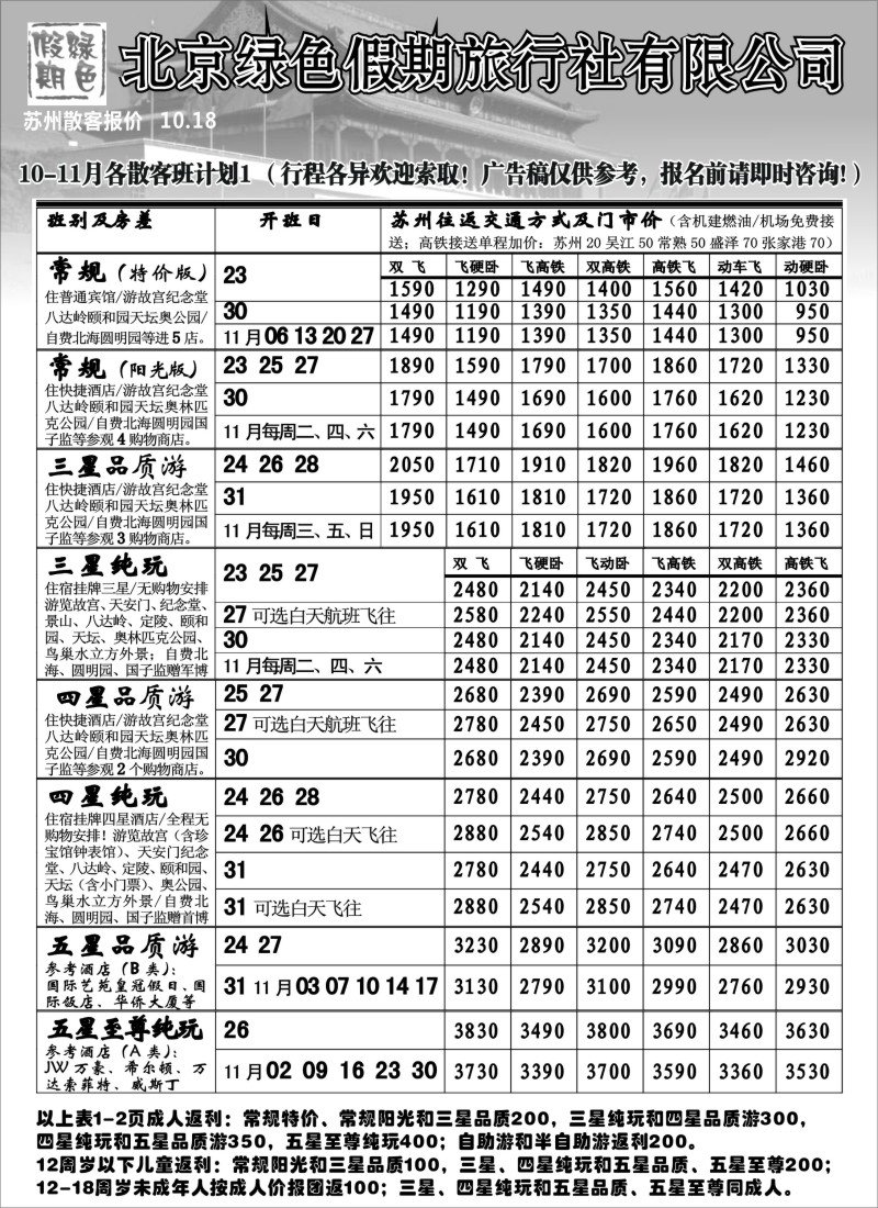 c7  北京绿色假期旅行社有限公司