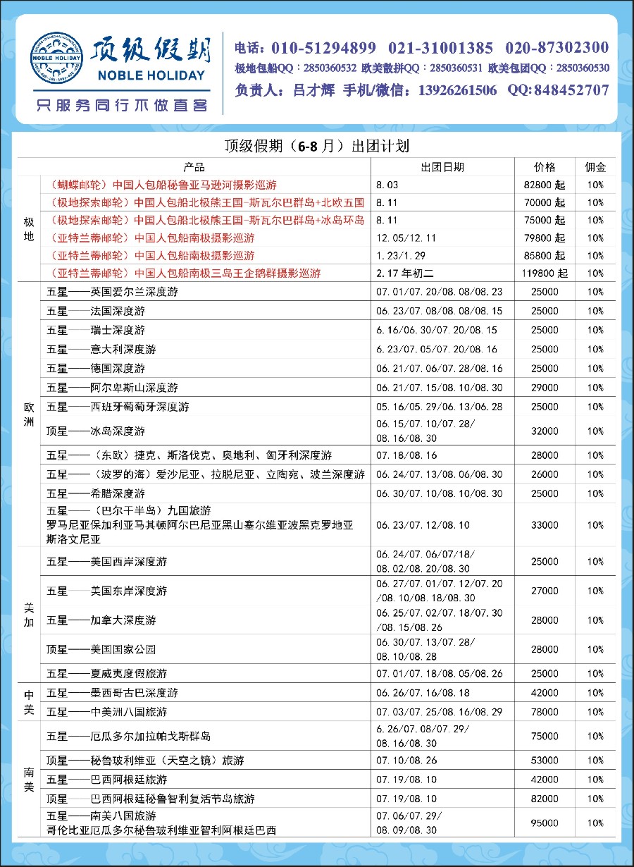 9顶级假期-极地包船