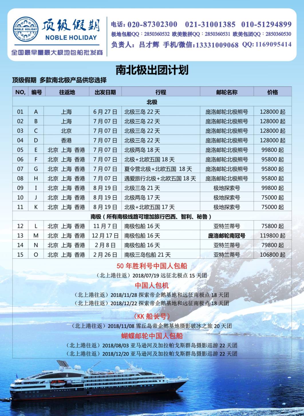 9顶级假期-极地包船