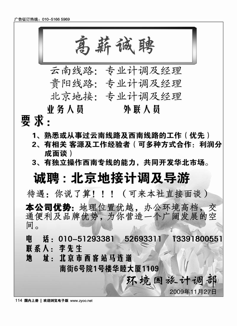 青之旅招聘