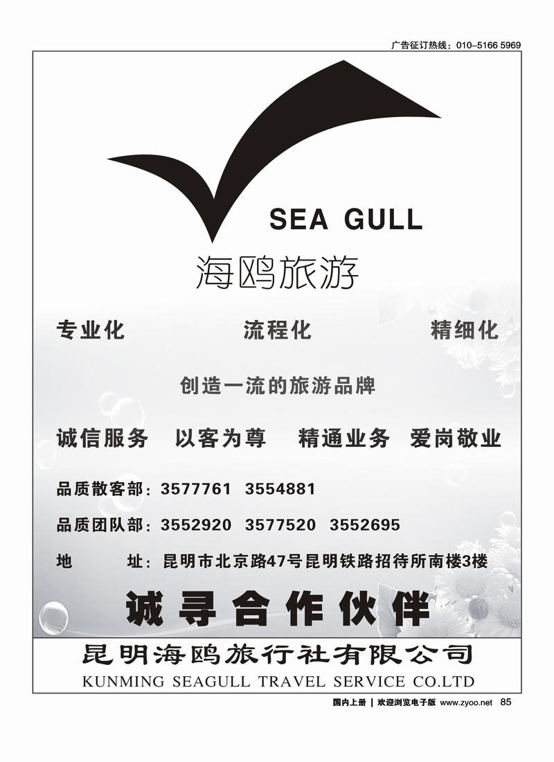 海鸥旅行社有限公司：形象宣传