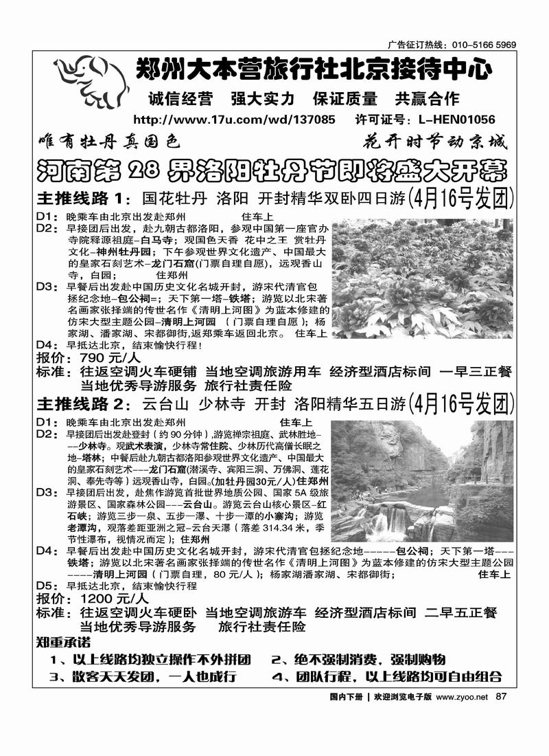 郑州大本营-郑、汴、洛、云台山北京接待中心 2页2