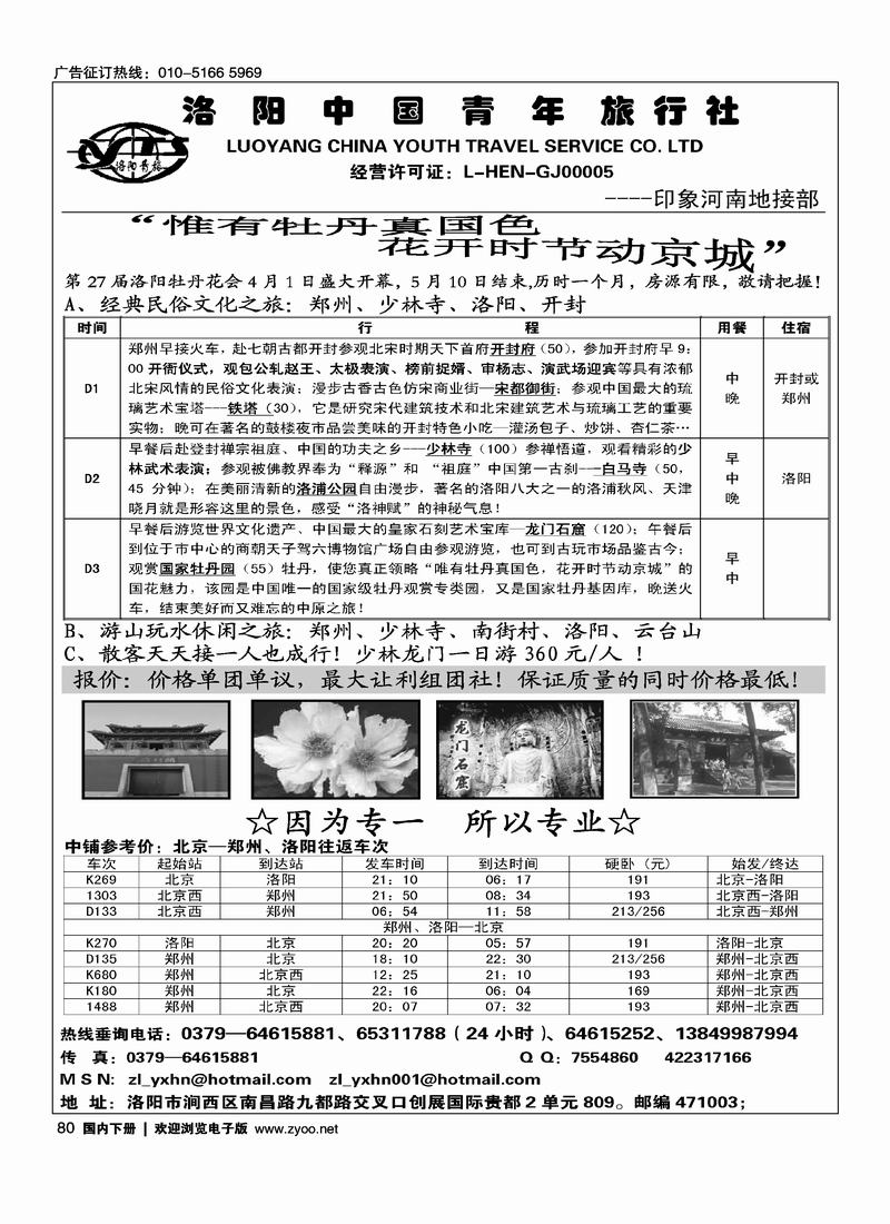 河南印象·洛阳中青旅（胡丽）  (北京+浙江)