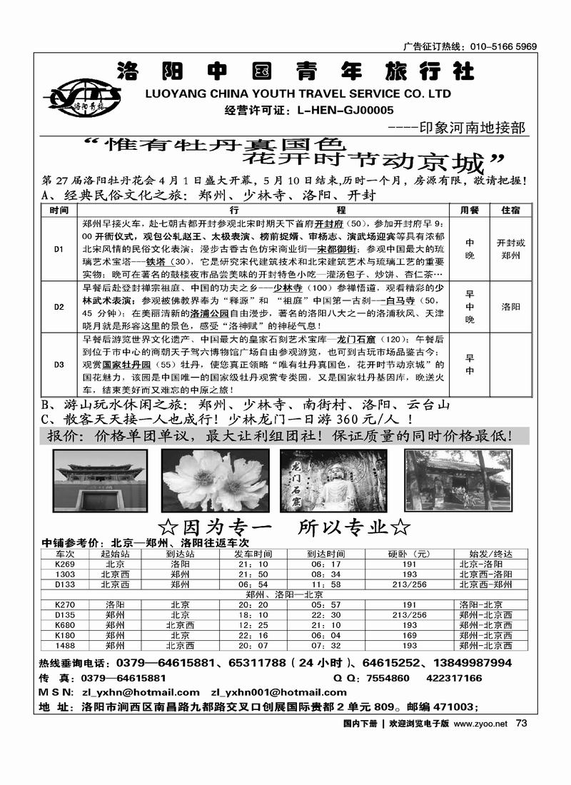 河南印象·洛阳中青旅（胡丽）  (北京+浙江)
