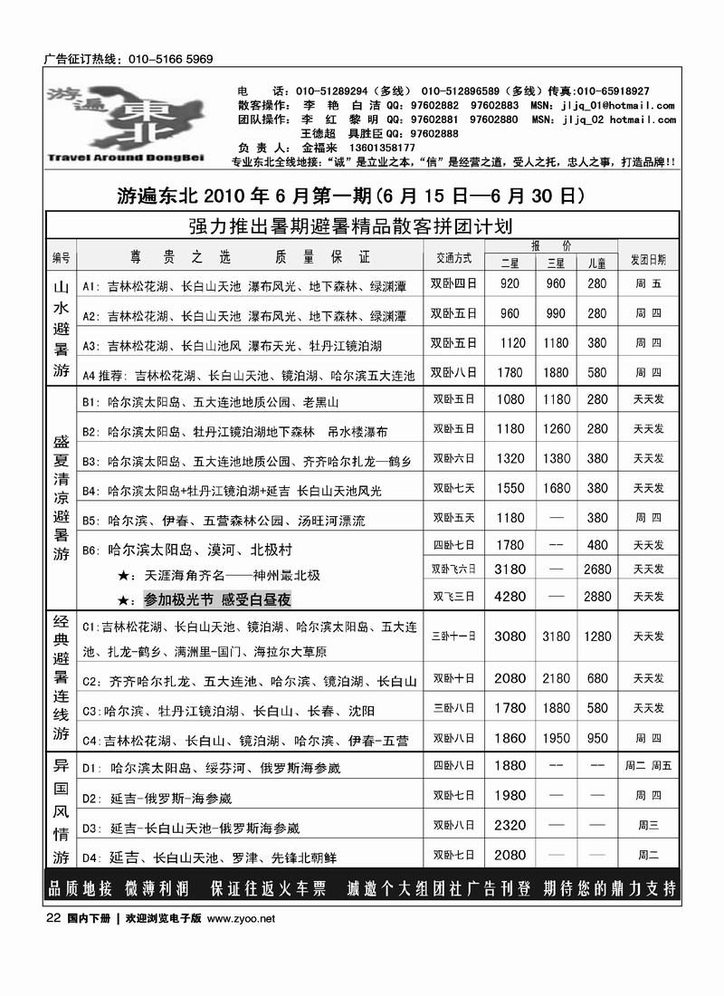游遍东北(第一位)
