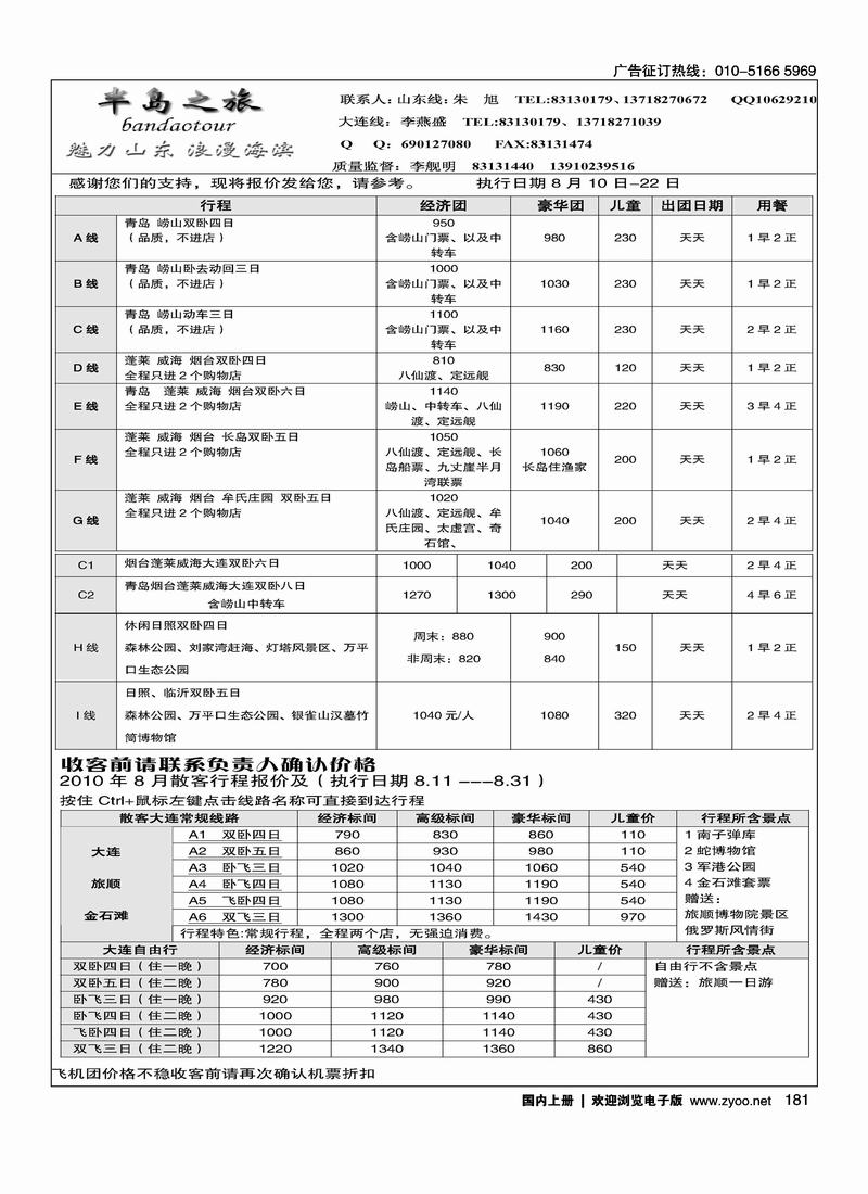 半岛之旅（在大连加目录）