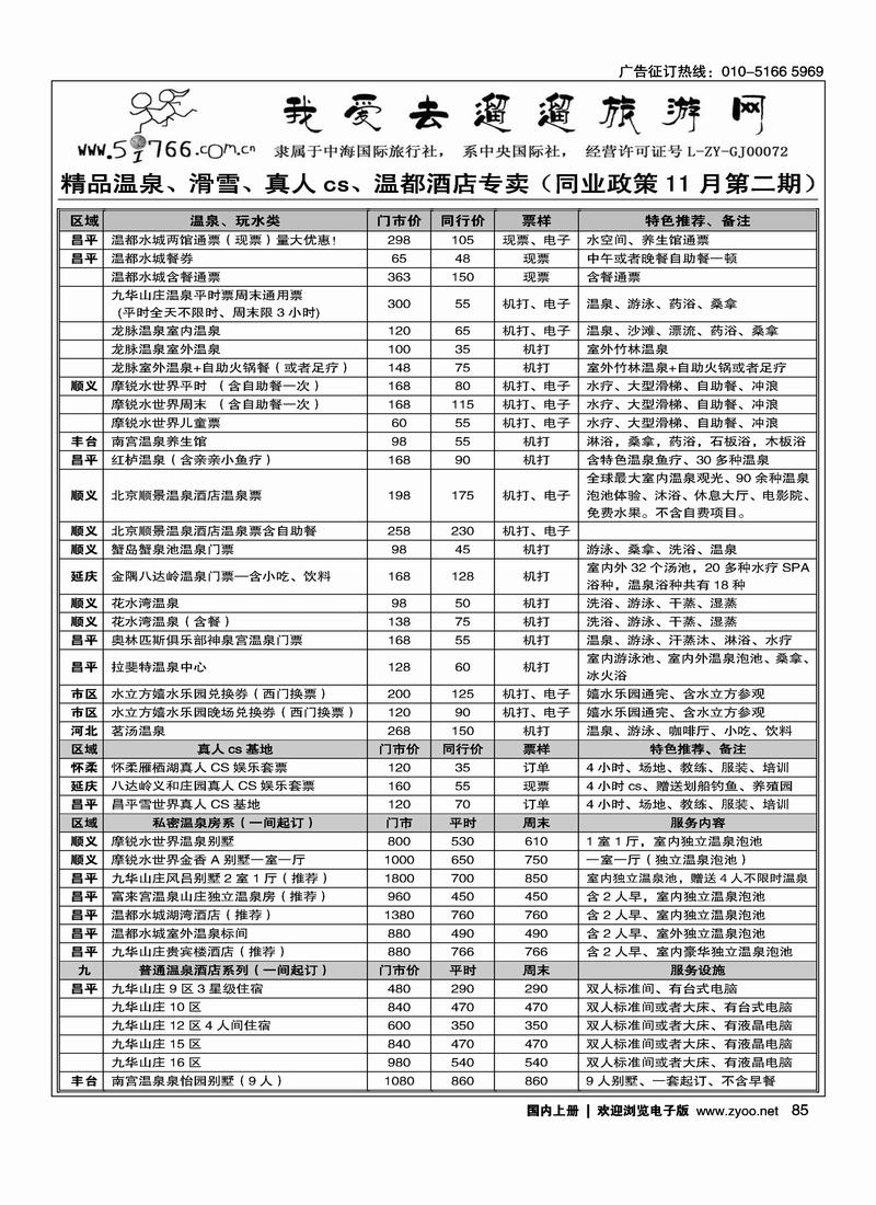 5i766旅游网温泉、滑雪、酒店（前2页对开）周边第四位1