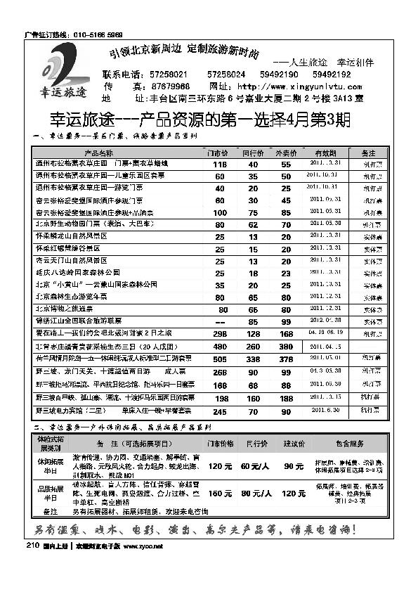 幸运旅途---产品资源的第一选择4月第3期
