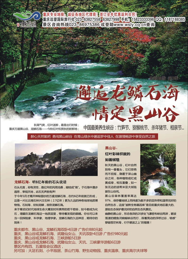 重庆黑山谷.龙鳞石海景区