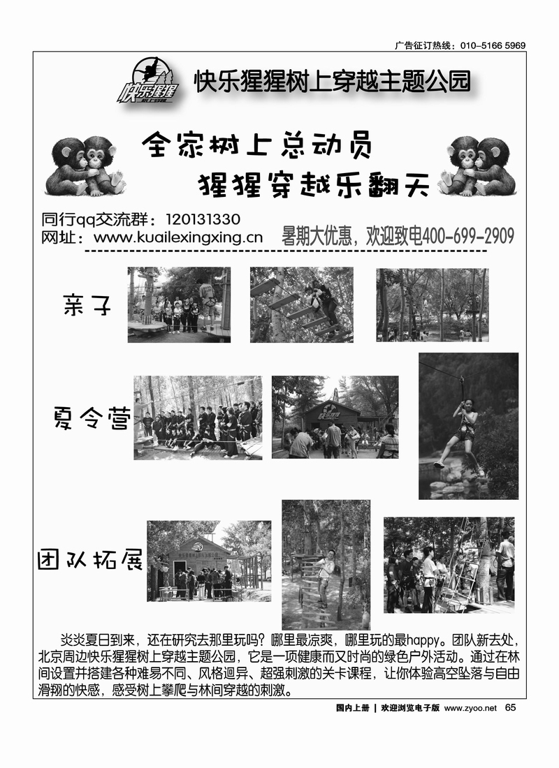 快乐猩猩树上穿越主题公园